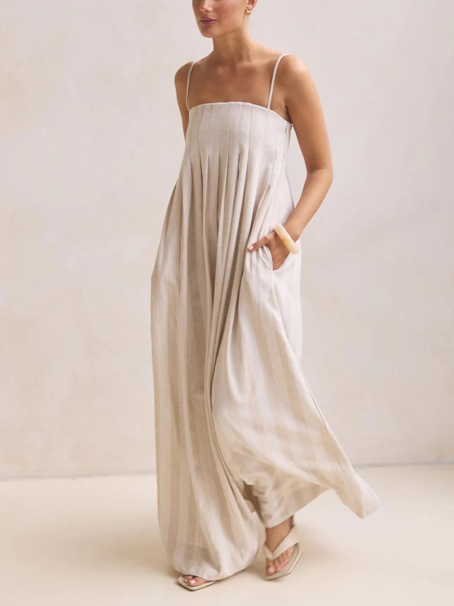Vestido largo plisado Marcela