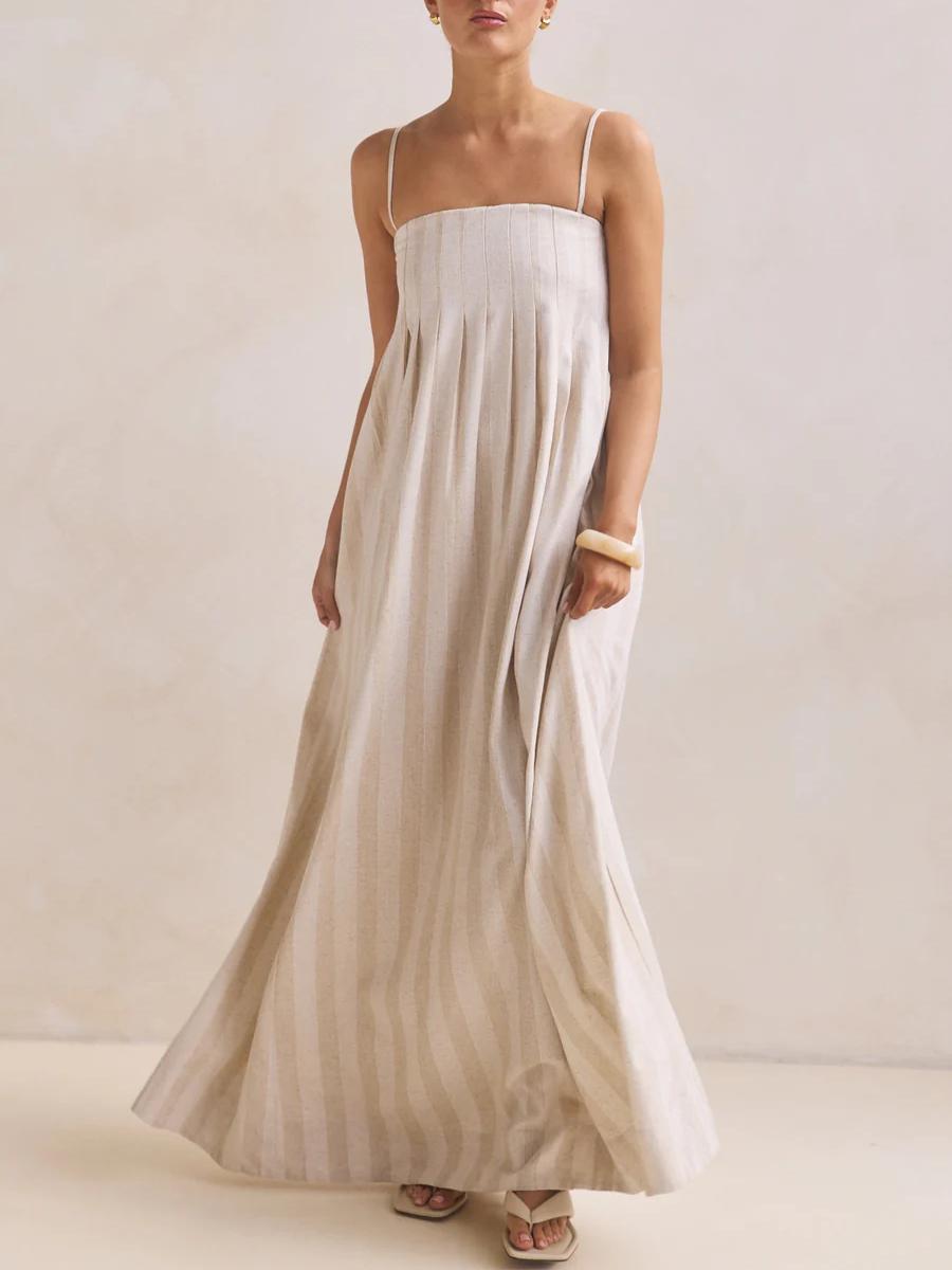 Vestido largo plisado Marcela