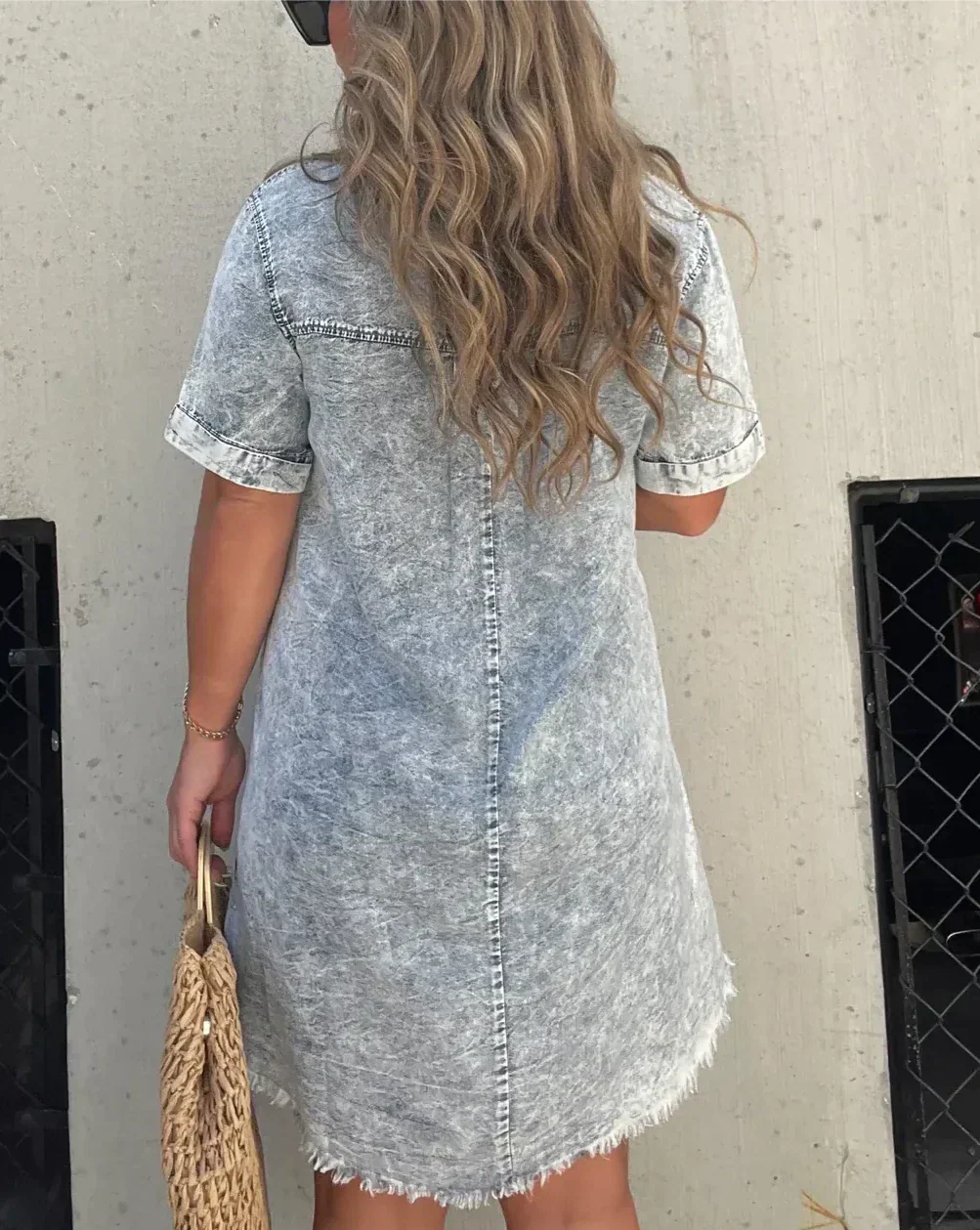 Vestido Ceñido de Denim