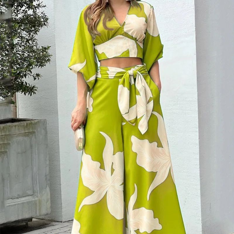 Conjunto De Dos Piezas Floral