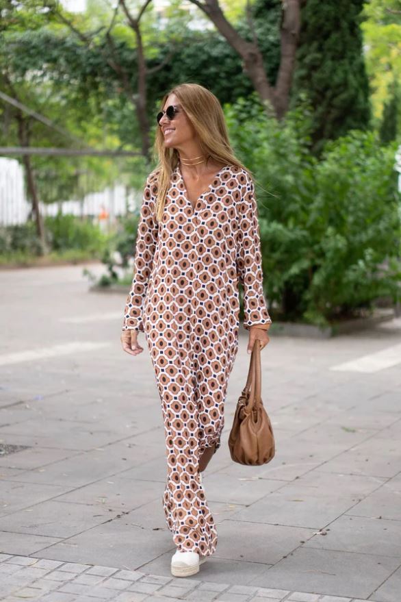 Vestido Elegante con Estampado (LIQUIDACIÓN)
