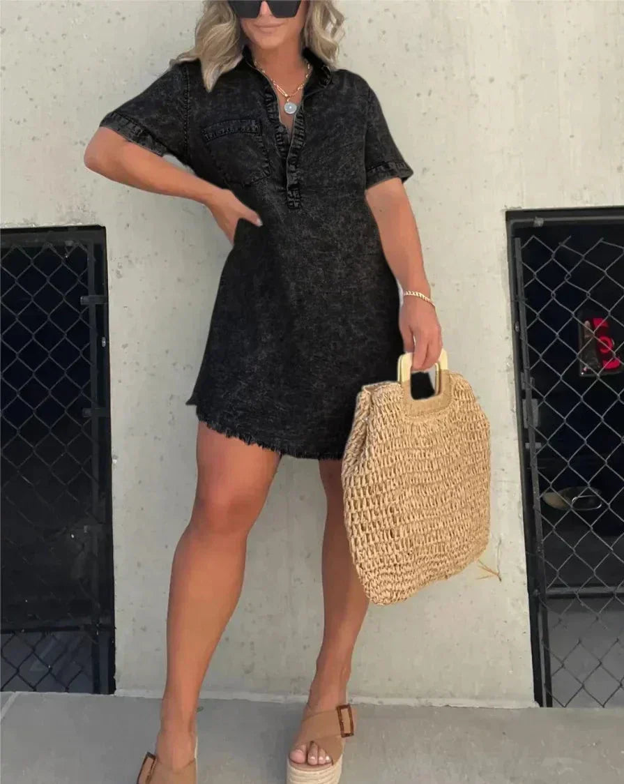 Vestido Ceñido de Denim