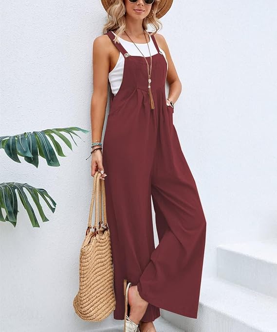 Overol Boho Chic Con Pierna Ancha