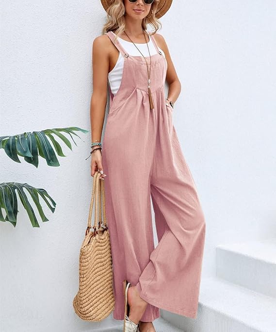 Overol Boho Chic Con Pierna Ancha