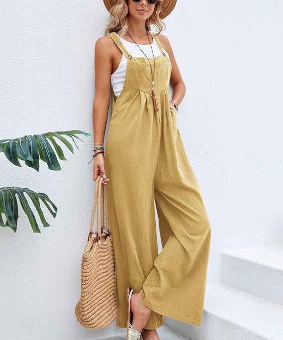 Overol Boho Chic Con Pierna Ancha