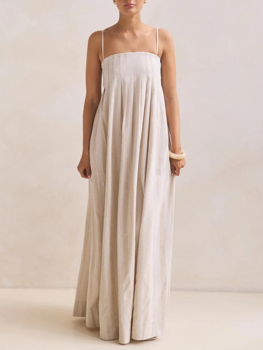 Vestido largo plisado Marcela