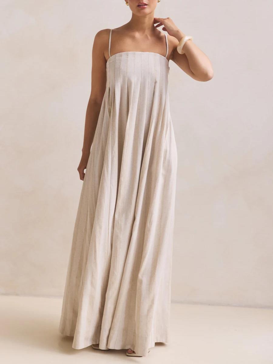 Vestido largo plisado Marcela
