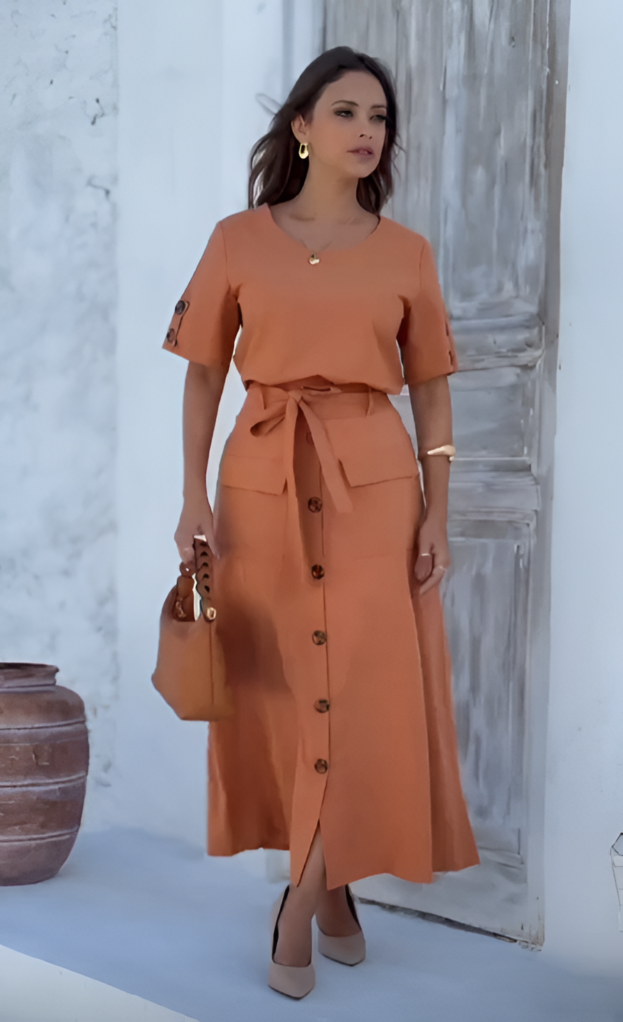 Vestido Encanto Terracota