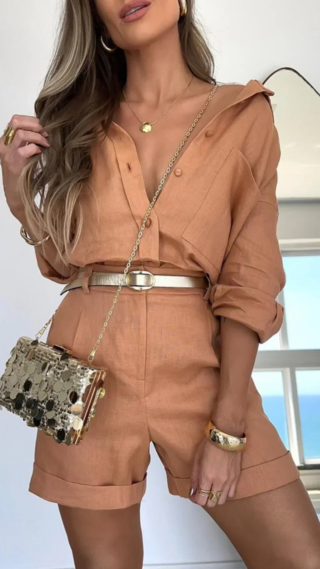 Lorena  Conjunto Lino + Cinturón