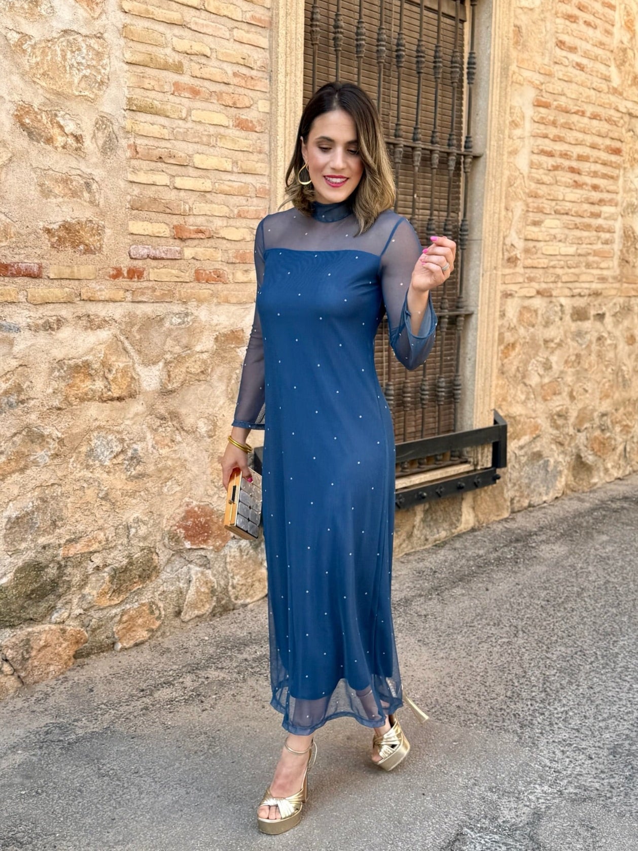 Vestido de tul estampado Noa