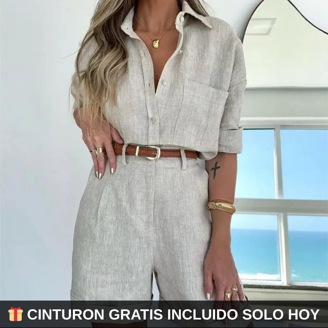 Lorena  Conjunto Lino + Cinturón