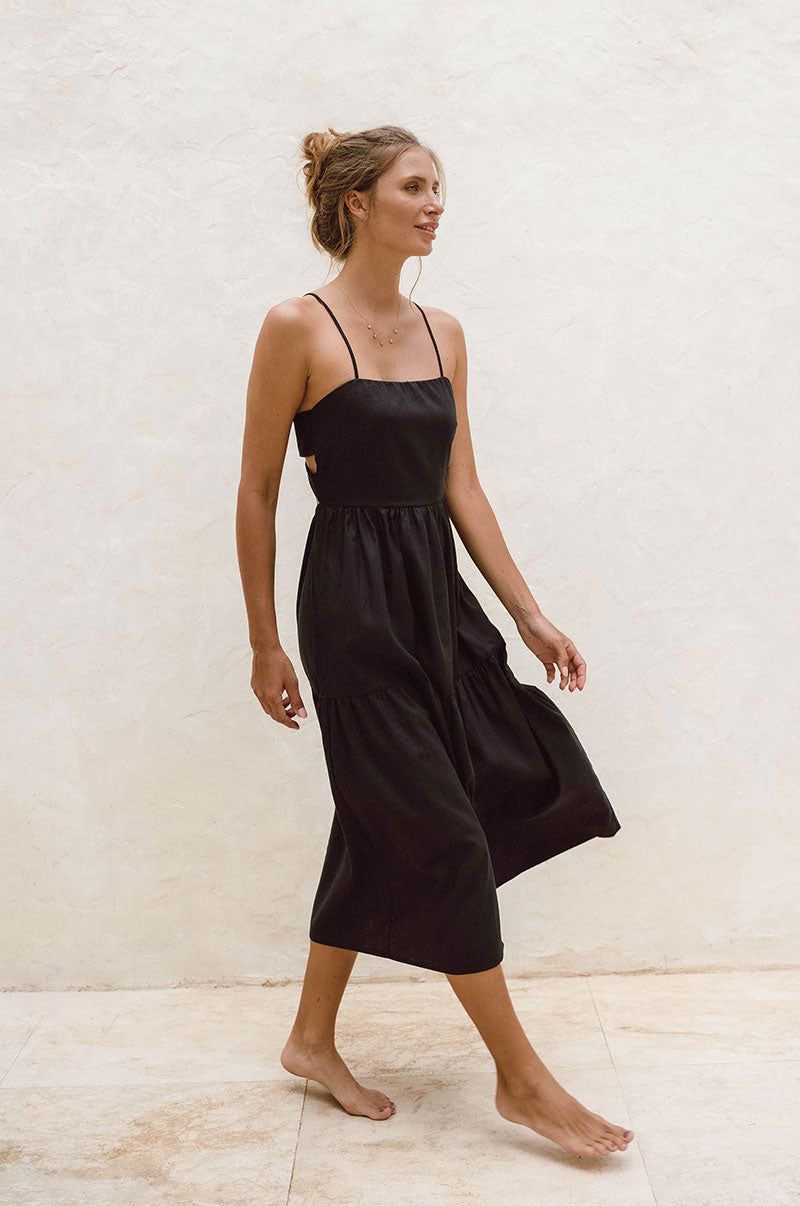 Vestido midi JOIE  lino y algodón