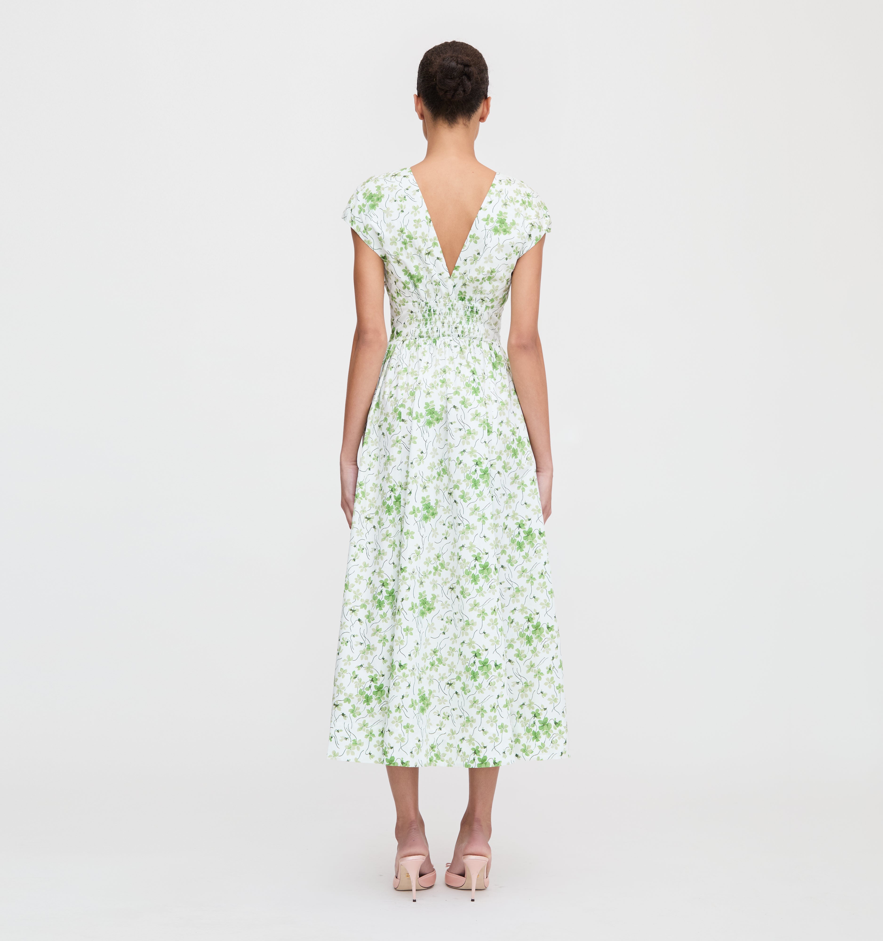 El vestido Lucille - Guisantes verdes