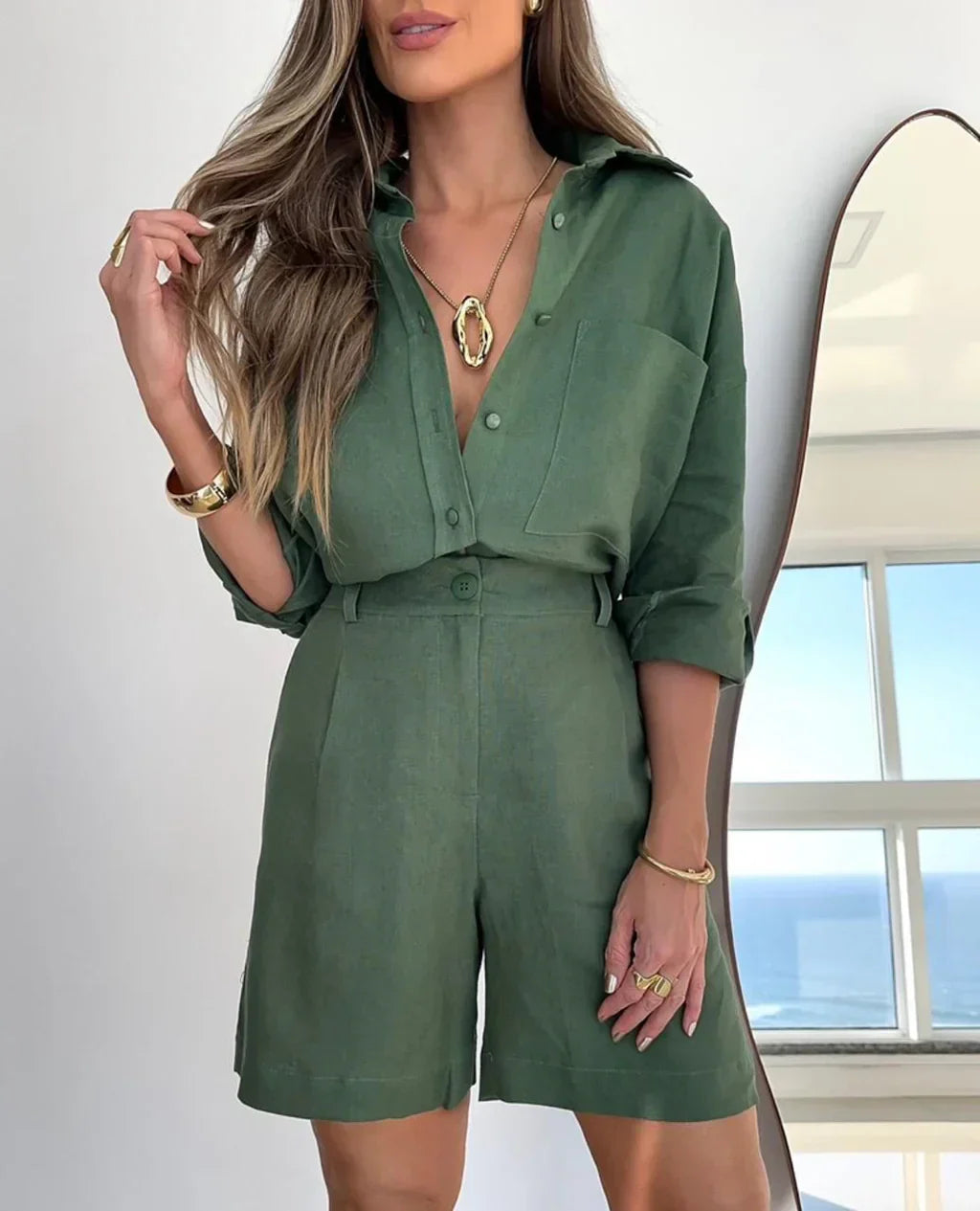 Lorena  Conjunto Lino + Cinturón