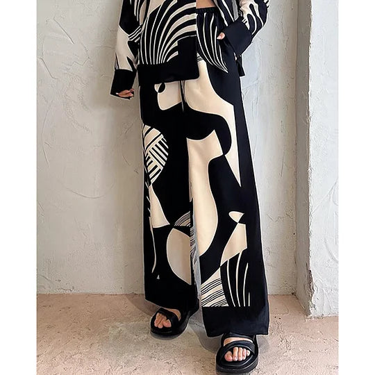 Conjunto Estampado Blanco y Negro