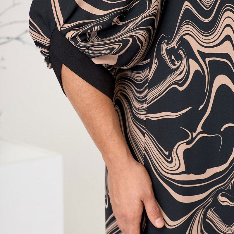 🌸Vestido extra largo con estampado de mármol